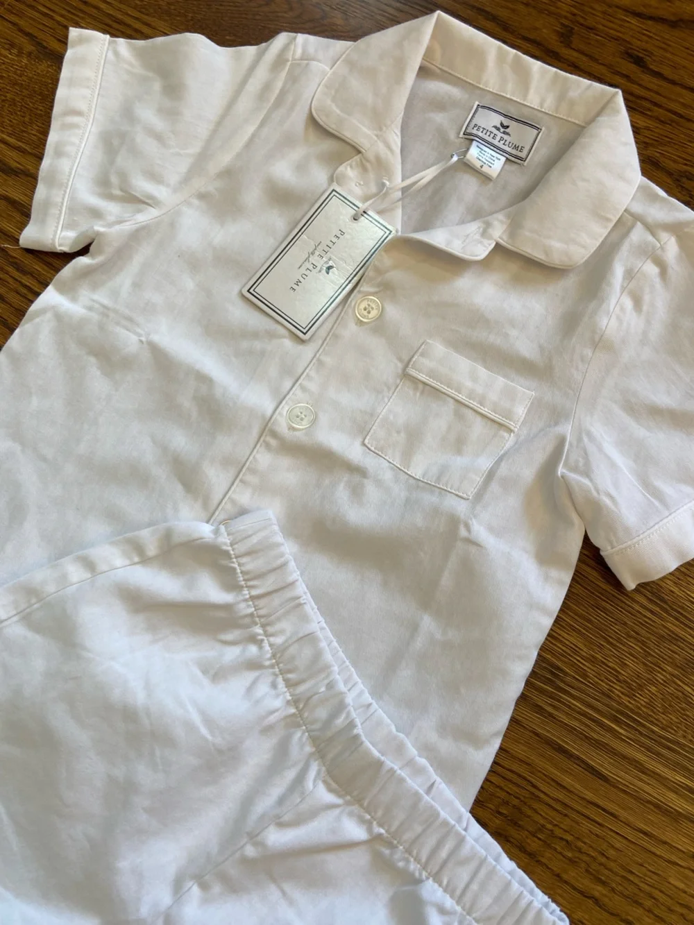 Petite‎ Plume White Short Pajama Set for Kids, NWT, Size 4